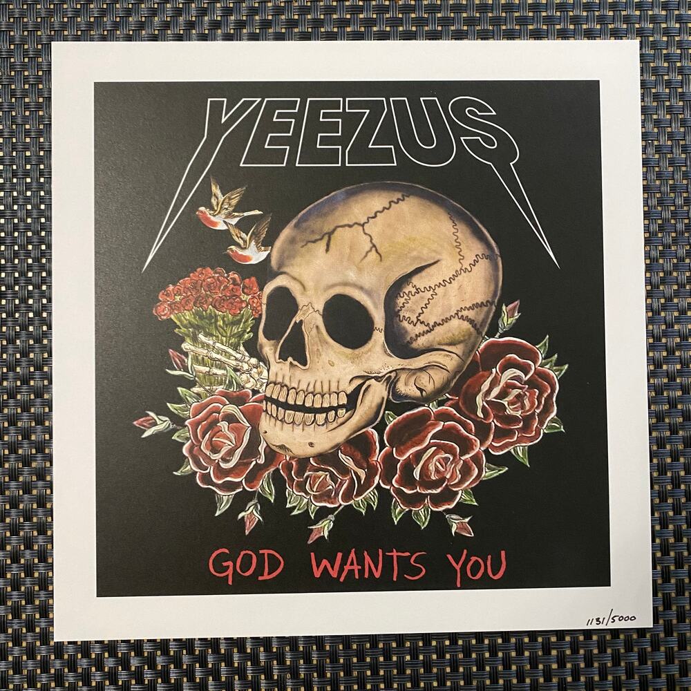 Kanye West Wes Lang Yeezy YZY Saint Pablo Yeezus Tour Merch VIP Poster /5000